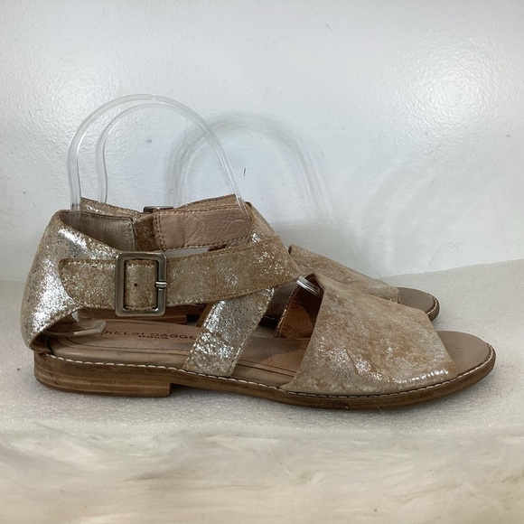 KELSI DAGGER BROOKLYN SYDNEY LEATHER CRISSCROSS SANDALS SZ 7 - Picture 2 of 11